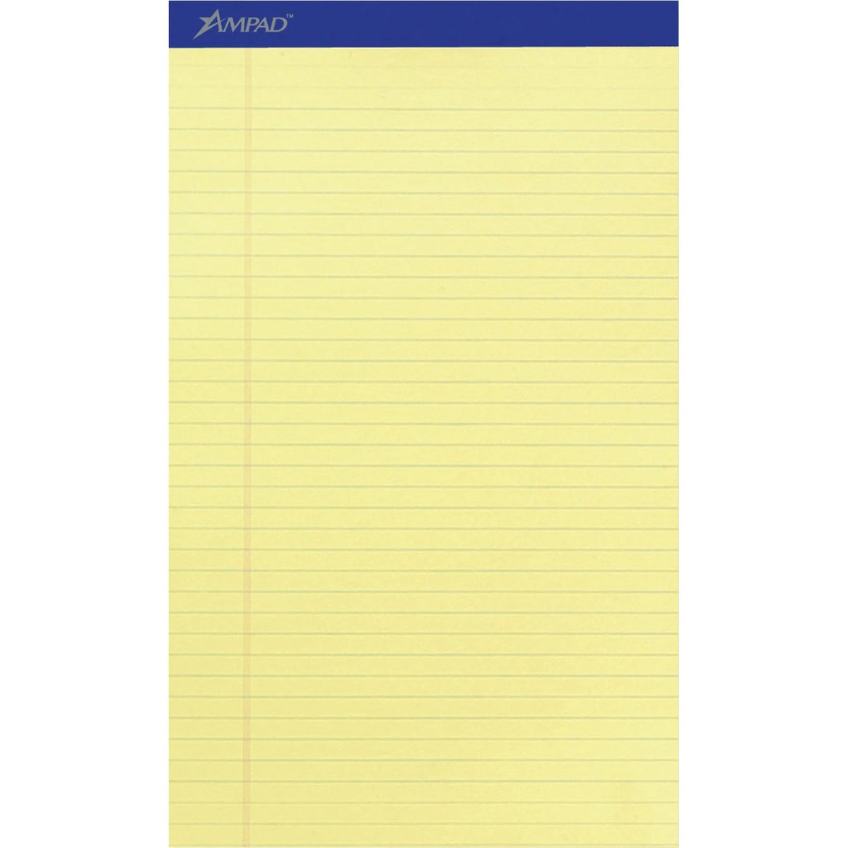 Ampad Legal Writing Pads - Canary Yellow - 50 Sheets - Perforated - 8.5’’ x 14’’ - 1 Dozen - Letter & Jr.