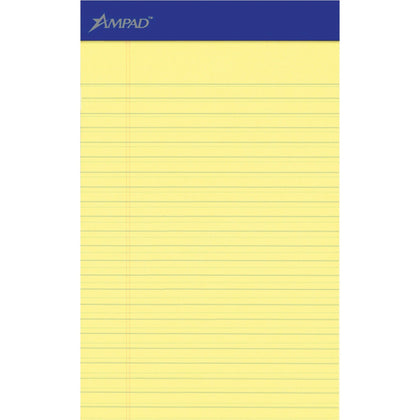 Ampad Ruled Pads: 5x8 Dark Blue Stapled Notepads - 1 Dozen - Letter Legal & Jr. Pads