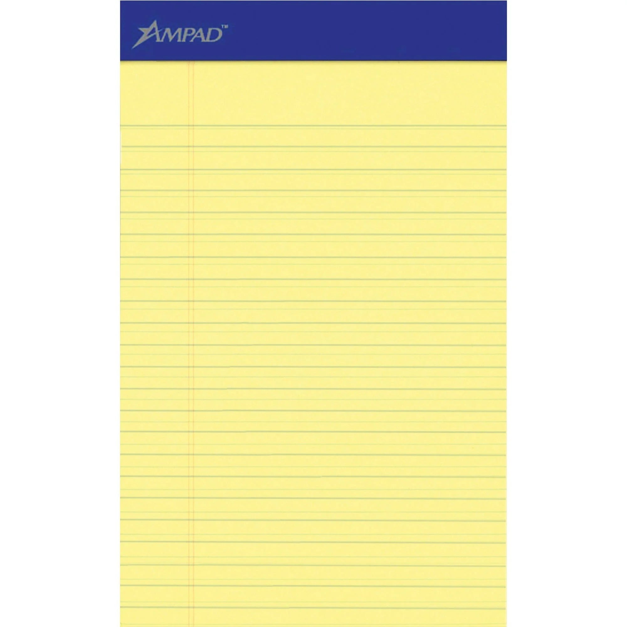 Ampad Ruled Pads: 5x8 Dark Blue Stapled Notepads - 1 Dozen - Letter Legal & Jr. Pads