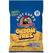 AndyCapps Cheddar Fries: Crunchy Corn Snack with Cheese Flavor - Snacks