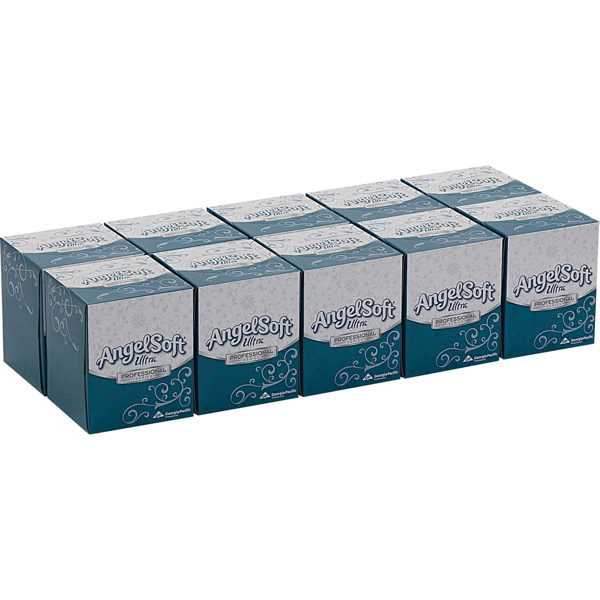 Angel Soft Facial Tissue: 2-Ply Cube Box - White - 96/Box - 10/Carton - Tissues