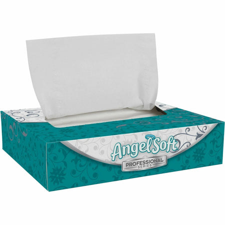 Angel Soft Professional Series Personal Flat Box Facial Tissue - 2 Ply - WhiteBox - 50/Box - 60 / Carton - Tissues