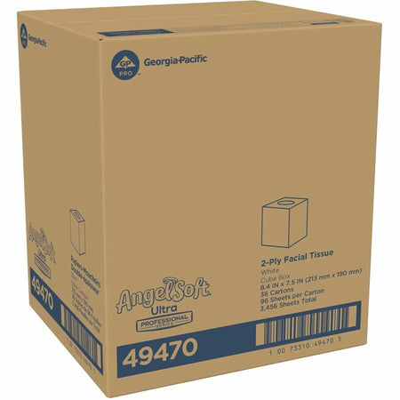 Angel Soft Professional Series Facial Tissue - 2 Ply - WhiteBox - 96/Box - 36 / Carton - Tissues