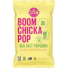 Angie’s BOOMCHICKAPOP Ready-To-Eat Popcorn - Sea Salt Flavor - 24 Carton - Snacks