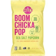 Angie’s BOOMCHICKAPOP Ready-To-Eat Popcorn - Sea Salt Flavor - 24 Carton - Snacks