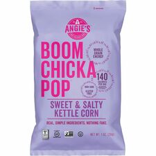 Angie’s BOOMCHICKAPOP Sweet & Salty Kettle Popcorn - Gluten-Free Cholesterol-Free - 24 Bags - Snacks