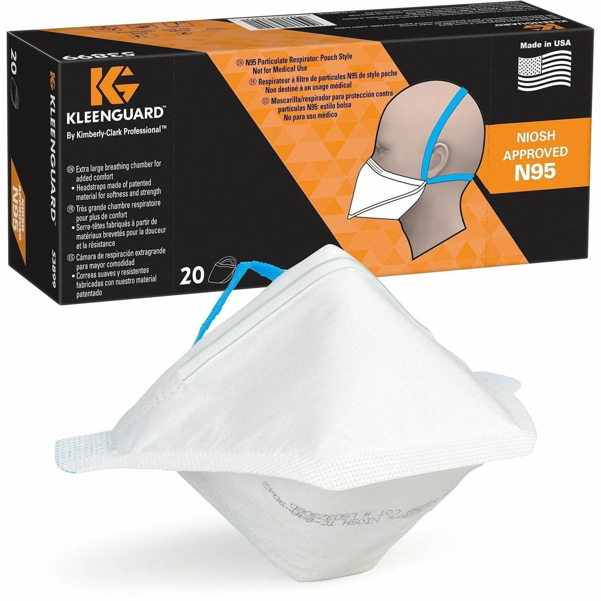 Ansell Health N95 Particulate Respirator - Healthcare Recommended - White Lightweight - 20/Pack - Masks
