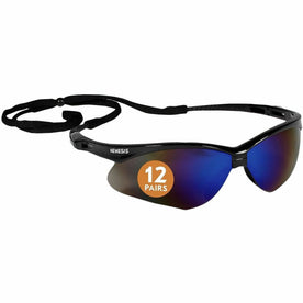 Ansell Health Nemesis Safety Glasses: Blue Mirror Lens UV Protection - Protective Gear