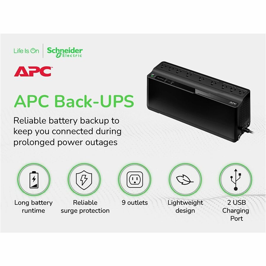 APC Back-UPS 850VA Wall Mountable UPS - Alternate-Image1