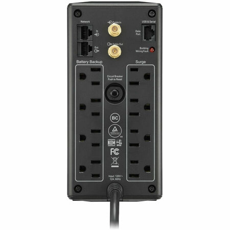 APC Back UPS Pro BX850M, Compact Tower, 850VA, AVR, LCD, 120V - Rear