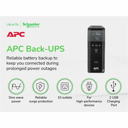 APC Back-UPS Pro BR1000MS 1.0KVA Tower UPS - Alternate-Image2