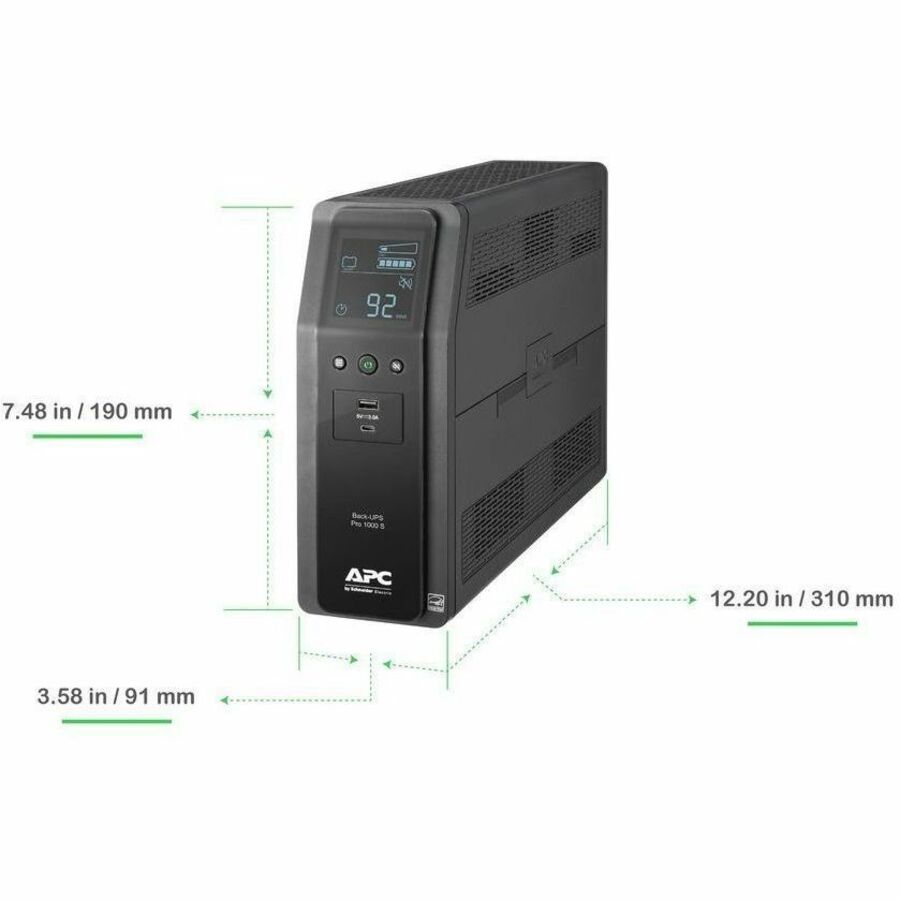 APC Back-UPS Pro BR1000MS 1.0KVA Tower UPS - Alternate-Image7