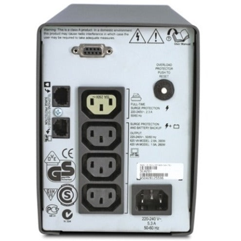 APC by Schneider Electric Smart-UPS SC 420VA - Rear