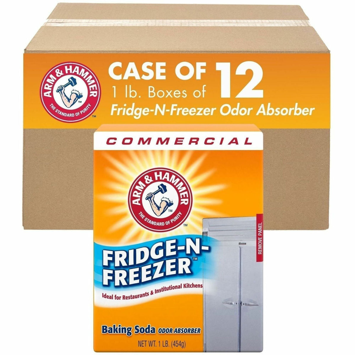 Arm & Hammer Commercial Fridge Odor Absorber - For Refrigerator Restaurant Kitchen - 16 oz (1 lb) - Deodorizers