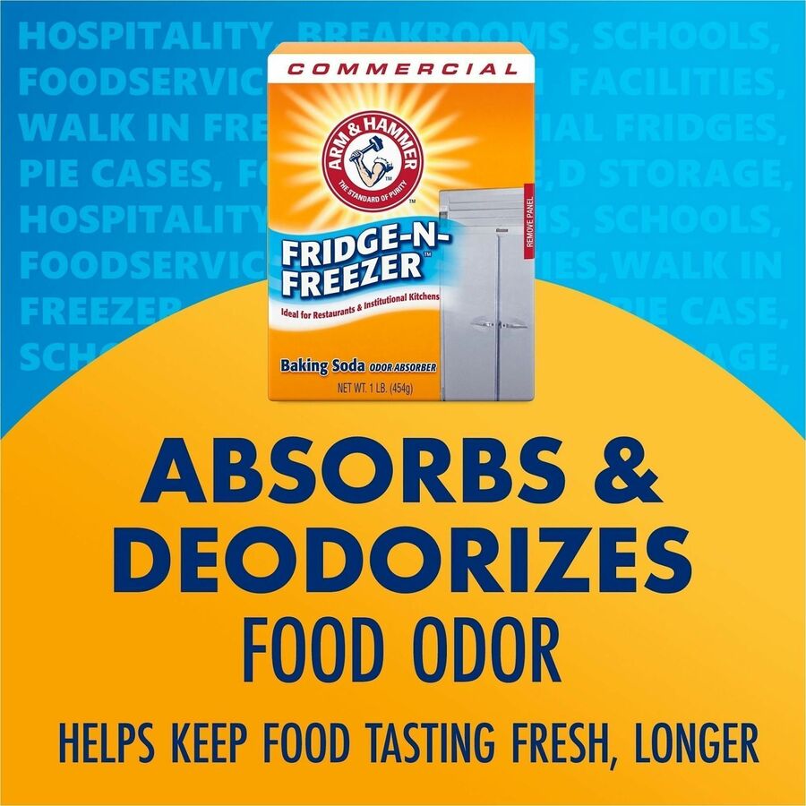 Arm & Hammer Commercial Fridge Odor Absorber - For Refrigerator Restaurant Kitchen - 16 oz (1 lb) - Deodorizers