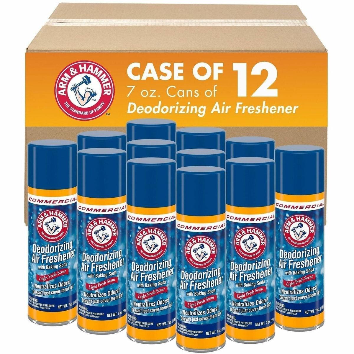 Arm & Hammer Deodorizing Air Freshener Spray - 7 fl oz (0.2 quart) - Odor Neutralizer - 12 / Carton - Fresheners