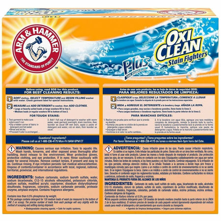 Arm & Hammer Powder Detergent plus OxiClean - Rear