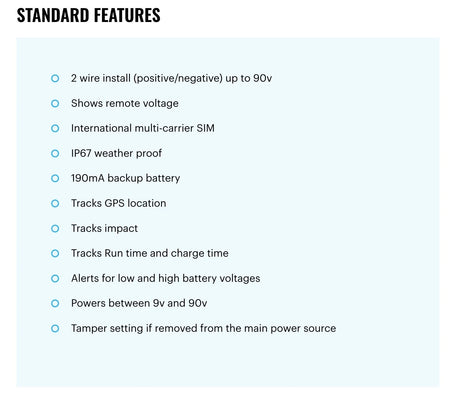 ARMOR 4™ Connected Asset Monitor, Rugged IoT Power & Runtime Tracker with Global LTE/NB-IoT (6–90 V DC)