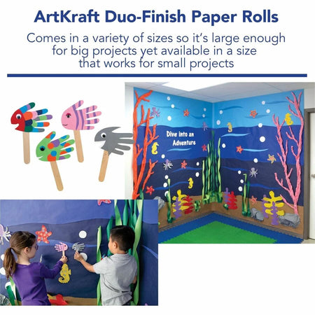 ArtKraft Duo-Finish Kraft Paper: Classroom Project Roll - Scarlet 36’’x1000 ft - Art Paper Rolls/Tissue