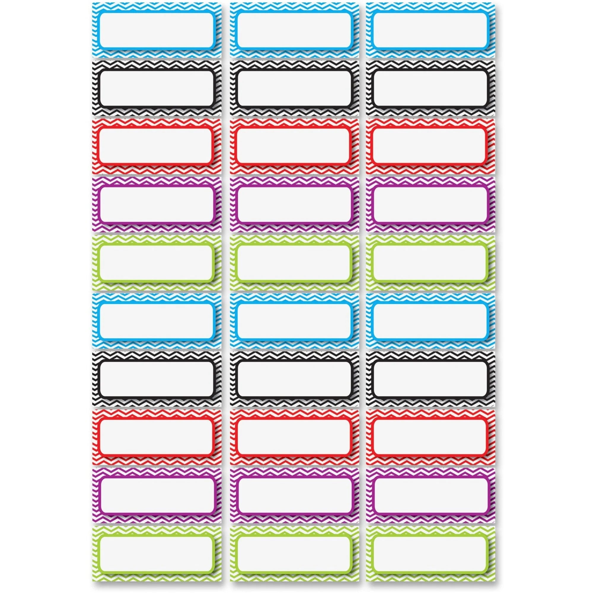 Ashley Chevron Nameplate Magnets - Rectangle Shape - 30 Pack - Signs & Nameplates