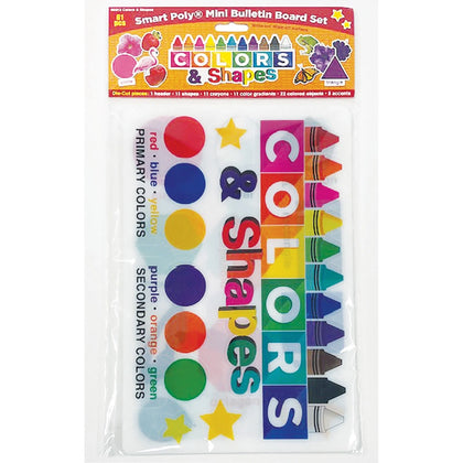 Ashley Colors & Shapes Bulletin Board Set - Fun Learning Kit - Sets Trim