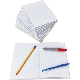 Ashley Hardcover Blank Book: 6’’ x 8’’ Plain Pages White Paper - Durable Bundle - Learning Books & Activities