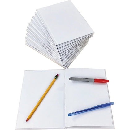 Ashley Hardcover Blank Book: 6’’ x 8’’ Plain Pages White Paper - Durable Bundle - Learning Books & Activities