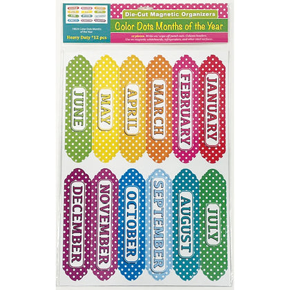 Ashley Magnetic Chalkboard Calendar: 12 Months - Write on/Wipe off - Multicolor - Bulletin Board Sets & Trim