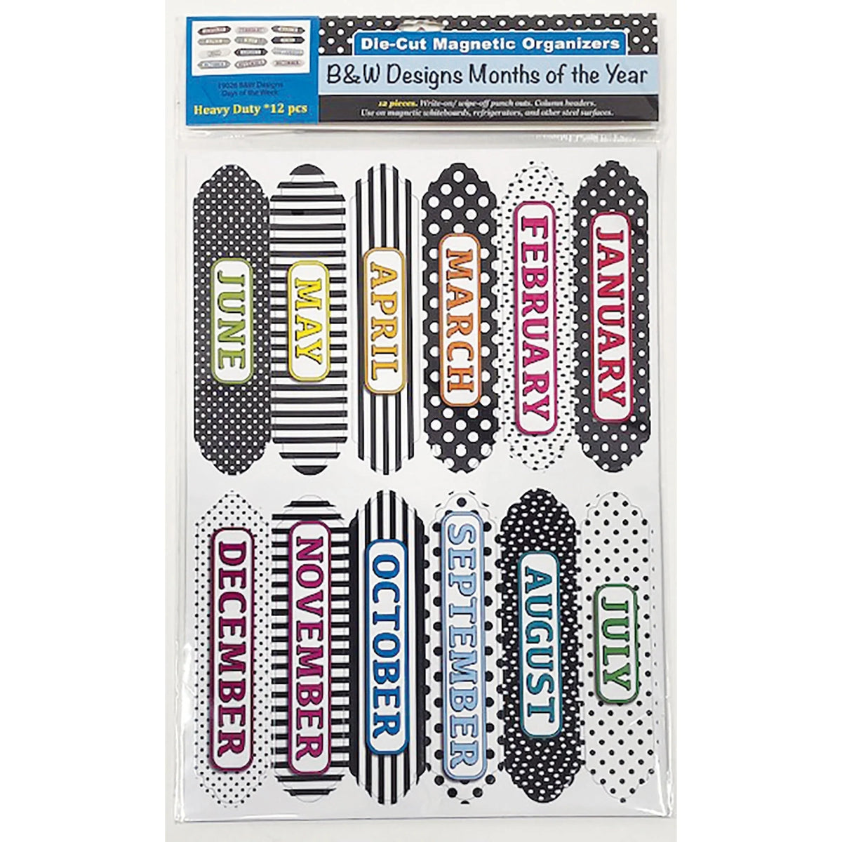 Ashley Magnetic Chalkboard Calendar: 12 Months - Write on/Wipe off - Multicolor - Bulletin Board Sets & Trim