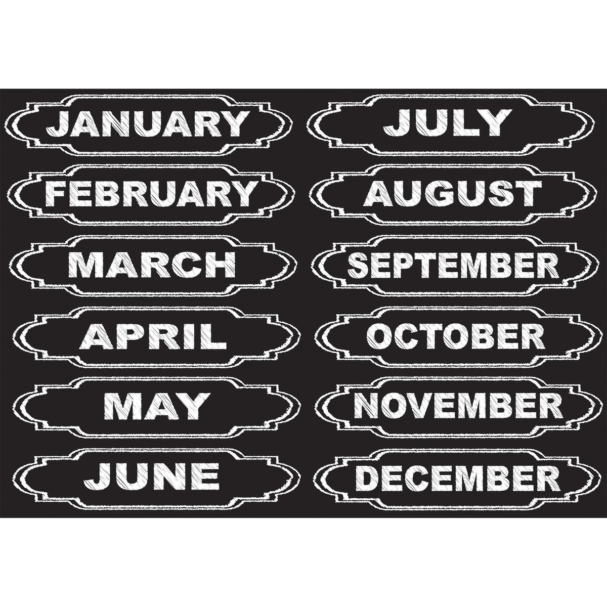 Ashley Magnetic Chalkboard Days of the Week - Die-cut Write on/Wipe off - Multicolor - Bulletin Board Sets & Trim