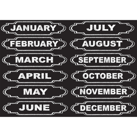 Ashley Magnetic Chalkboard Days of the Week - Die-cut Write on/Wipe off - Multicolor - Bulletin Board Sets & Trim