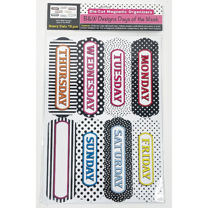 Ashley Magnetic Chalkboard Days of the Week - Organize Your in Style - Bulletin Board Sets & Trim