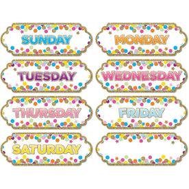 Ashley Magnetic Confetti Days Timesavers - Die-cut Write on/Wipe off - Multicolor - Shapes & Strips