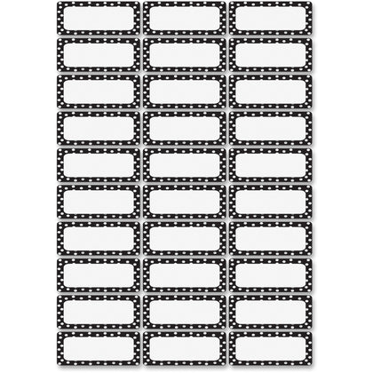 Ashley Magnetic Nameplate Magnets - Dotted Design - 30 Pack - Signs & Nameplates