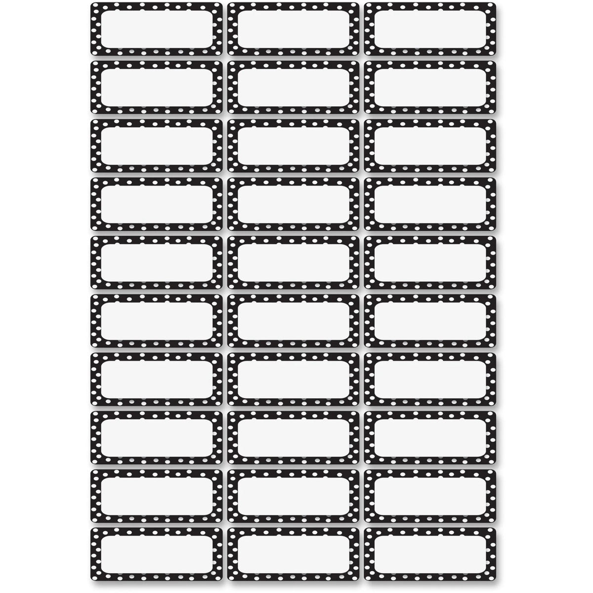 Ashley Magnetic Nameplate Magnets - Dotted Design - 30 Pack - Signs & Nameplates