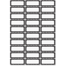 Ashley Magnetic Nameplate Magnets - Dotted Design - 30 Pack - Signs & Nameplates