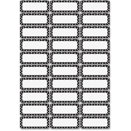 Ashley Magnetic Nameplate Magnets - Dotted Design - 30 Pack - Signs & Nameplates