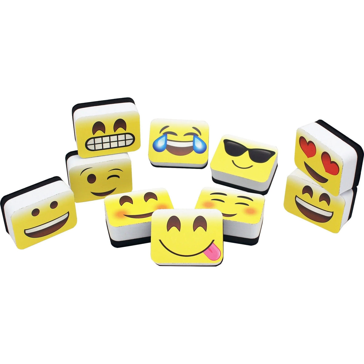Ashley Mini Whiteboard Erasers - Lightweight Comfortable Grip - 10 Pack - Learning Boards & Supplies