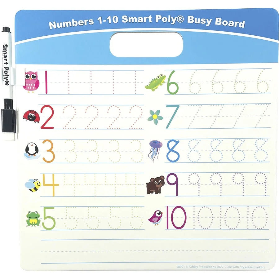 Ashley Numbers 1-10 Smart Poly Busy Board - Educational Learning Tool - Boards & Supplies