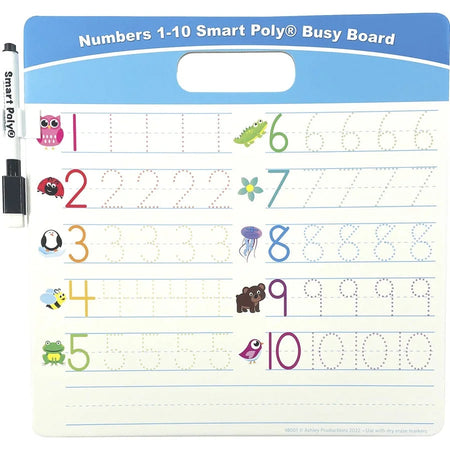 Ashley Numbers 1-10 Smart Poly Busy Board - Educational Learning Tool - Boards & Supplies