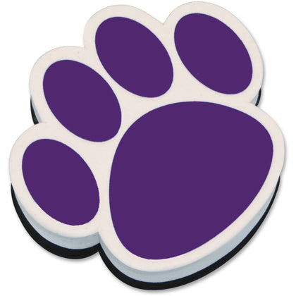 Ashley Paw Magnetic Whiteboard Eraser: Purple Lightweight - 1 Each - Learning Boards & Supplies
