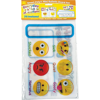 Ashley Smart Poly Emotions Icon Mini Set: Interactive Learning Kit - 35 Pieces - Bulletin Board Sets & Trim