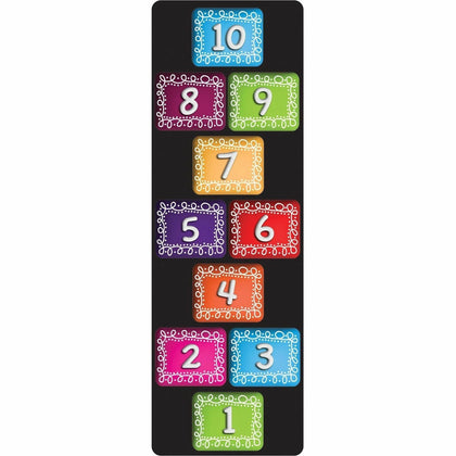 Ashley Smart Poly Fun Mat - Classroom Floor - 47’’ x 15.50’’ - Numbered 1 to 10 - Rugs & Mats