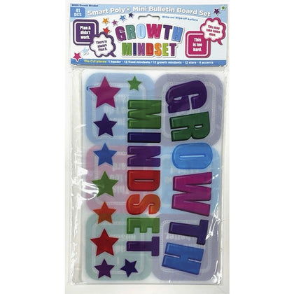 Ashley Smart Poly Growth Mindset Bulletin Set: Fun Interactive Learning - Board Sets & Trim