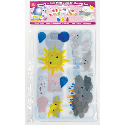 Ashley Smart Poly Weather Mini Bulletin Set - Fun Learning Kit - Board Sets & Trim