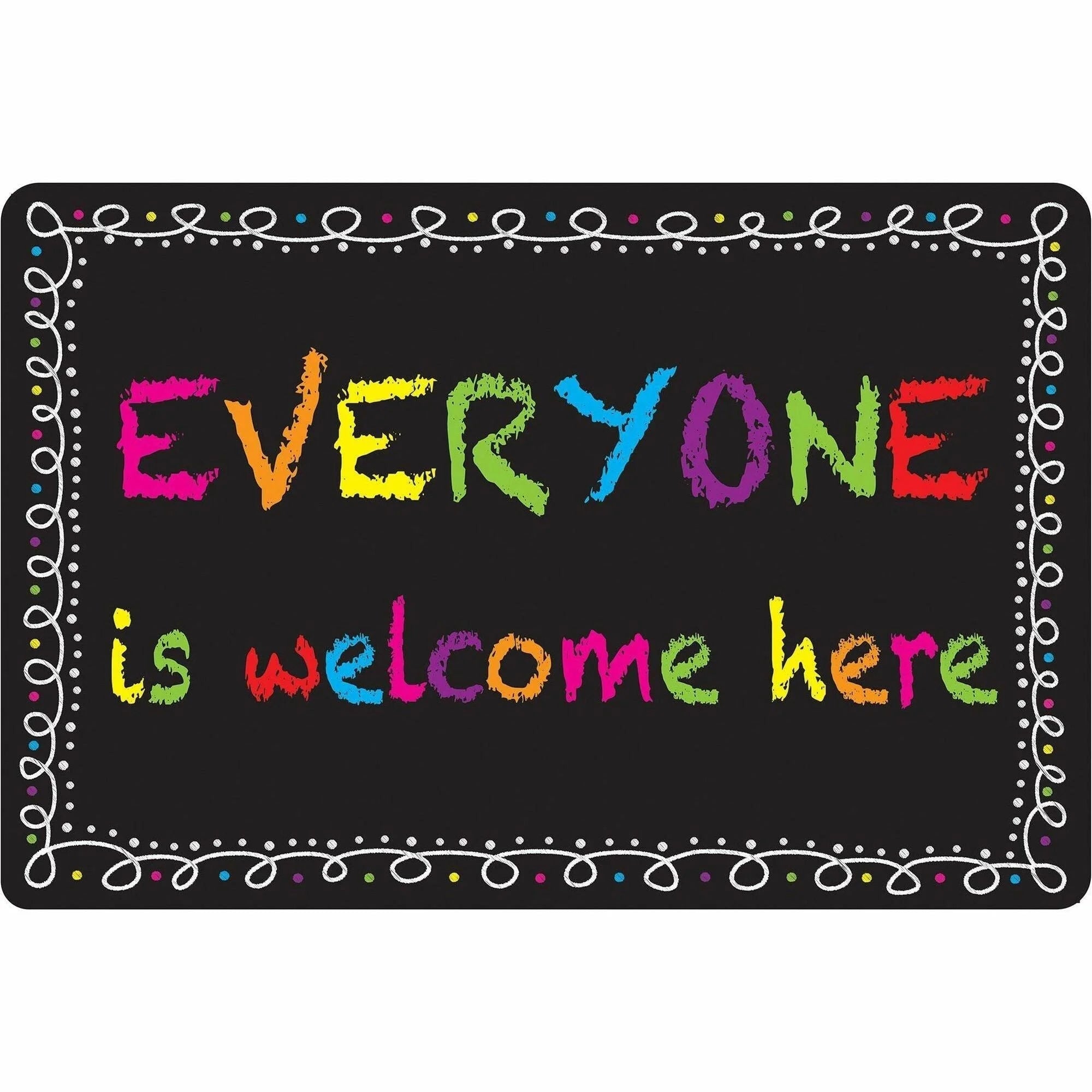 Ashley Smart Poly Welcome Mat: Everyone is Here - Rugs & Mats