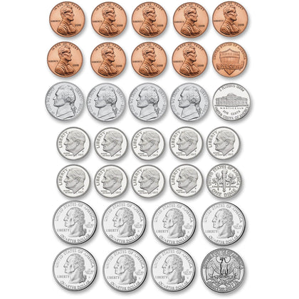 Ashley US Coin Money Set Magnets - Visual Learning Aid - 1 - Magnetic Shapes & Strips