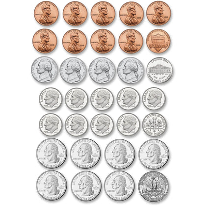 Ashley US Coin Money Set Magnets - Visual Learning Aid - 1 - Magnetic Shapes & Strips