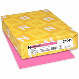 Astrobrights Color Card Stock: Pulsar Pink - 65 lb - Acid-free - 250 Sheets - Specialty Paper