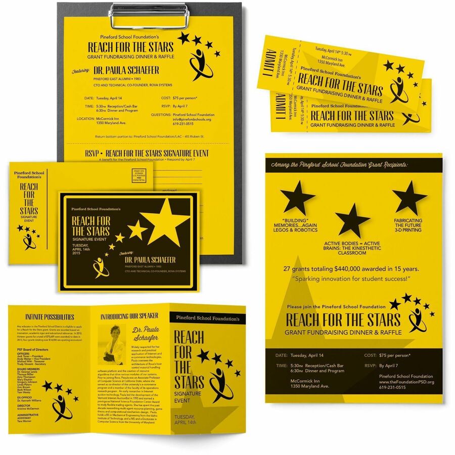 Astrobrights Colored Cardstock - Sun Yellow - Letter - 8 1/2’’ x 11’’ - 65 lb Basis Weight - Heavyweight Durable